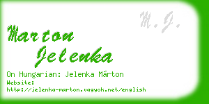 marton jelenka business card